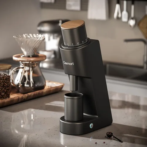 Miniatura 8 de Wirsh - Molinillo de café eléctrico de dosis única Geimori GU38 con rebabas cónicas de 6 núcleos de 1.496 pulgadas, ajuste continuo para expreso