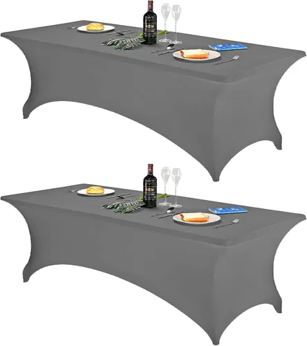 Miniatura 113 de FORLIFE - Funda de mesa de elastano, mantel ajustado de 4 pies para mesas rectangulares, funda elástica para patio, universal para bodas, banquetes