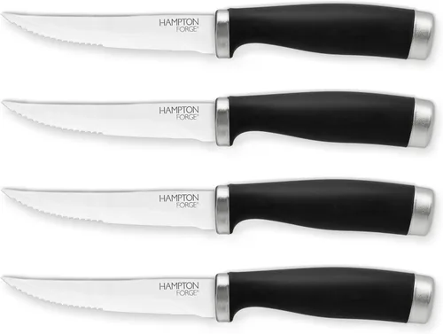 Hampton Forge Epicure - Juego de 4 cuchillos, acero inoxidable