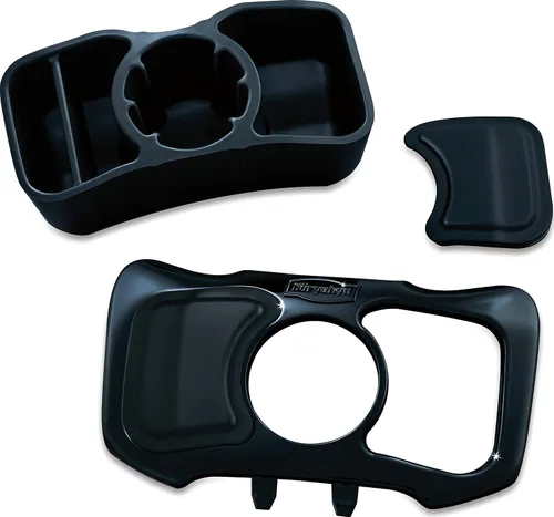 Miniatura 7 de Kuryakyn Accesorio de acento de motocicleta 1669: Guantera de carenado interior con soporte para bebidas/tazas para Honda Gold Wing GL1800, F6B
