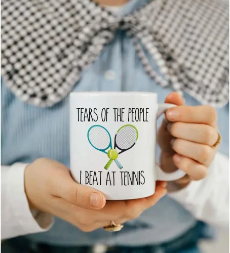Miniatura 3 de Tears of The People - Taza divertida de jugador de tenis, regalos para mujeres y hombres, jugadores deportivos, regalos sarcásticos
