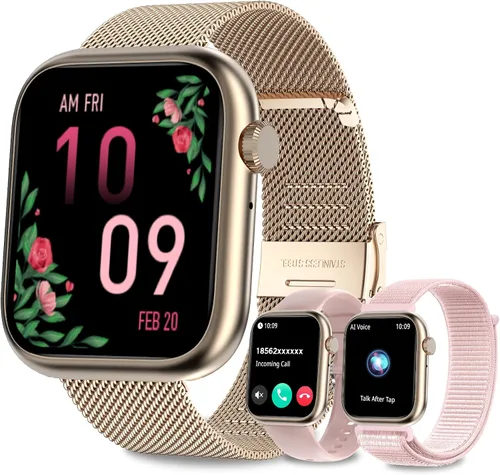 Miniatura 9 de Relojes Inteligentes para Hombres y Mujeres (Contestar/Hacer Llamadas), Reloj de Fitness con Batería de 7 Días con Monitor de SpO2/FC/Sueño/PA, Más