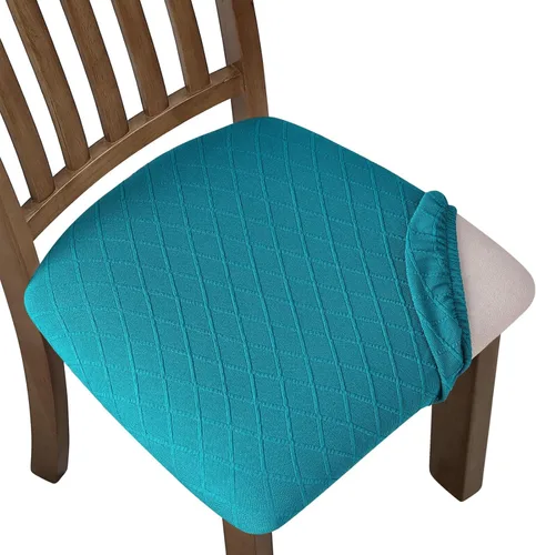 Miniatura 17 de Fuloon Fundas Elásticas para Cojines de Asiento 6 Piezas, Fundas Lavables para Asientos de Sillas, Fundas para Sillas de Comedor para Hotel