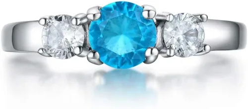 AILAAILA Anillos de piedra natal, tamaño 1-10, circonita cúbica, acero inoxidable, cumpleaños, madre, hija, regalos para niñas y mujeres, Metal