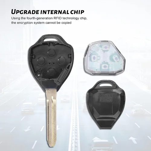 Miniatura 4 de VOFONO Llavero remoto de repuesto para Toyota Camry 2007 2008 2009 2010 2011/Corolla 2009-2010 Control remoto de entrada sin llave FCC ID: HYQ12BBY