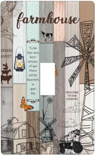 Miniatura 78 de Cubierta decorativa para interruptor de luz de eucalipto tostado, placa de pared de doble palanca, acuarela, hojas marrones, planta con cubierta