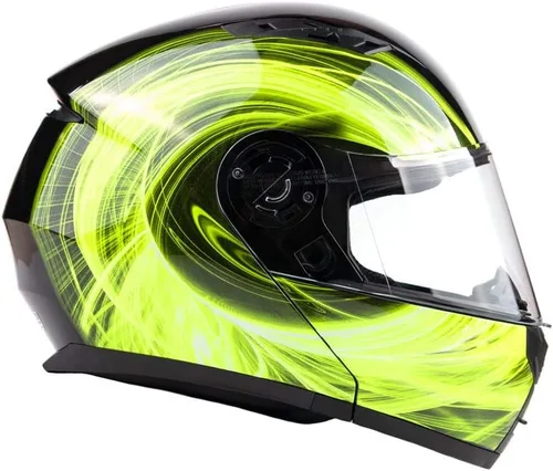 Miniatura 12 de Casco de motocicleta modular para adultos DOT con anteojos de sol retráctiles de cara completa abatibles Typhoon TH158