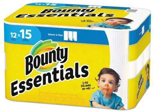 Miniatura 2 de Bounty 75720 Essentials Select-A-Size - Toallas de papel, 2 capas, 78 hojas/rollo, 12 rollos/cartón, 12 unidades (paquete de 1)