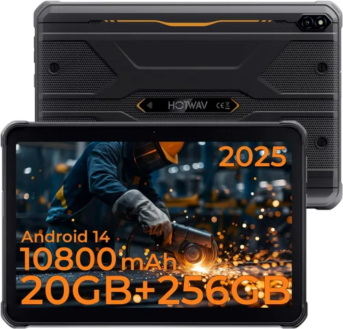 Miniatura 11 de HOTWAV R10 Pro 2025 Tableta Resistente Android 14 - 10.1 Pulgadas HD+ 10800mAh Tableta Impermeable, 20GB RAM+256GB ROM/1TB TF Tablets