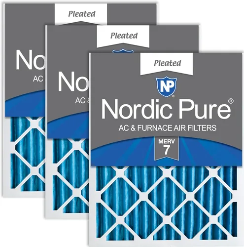 Nordic Pure Filtros de aire plisados MERV 7 de 24 x 24 x 2 (tamaño real: 23 3/8 x 23 3/8 x 1 3/4)
