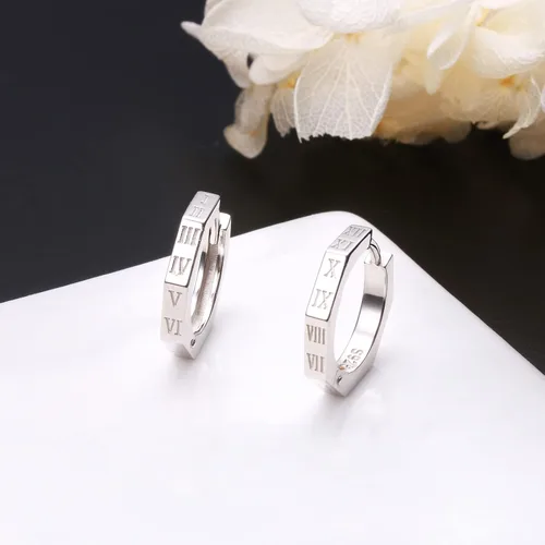 Miniatura 2 de Aretes de aro de plata de ley 925, delicados aretes colgantes para mujeres, hombres y niñas, regalo de joyería