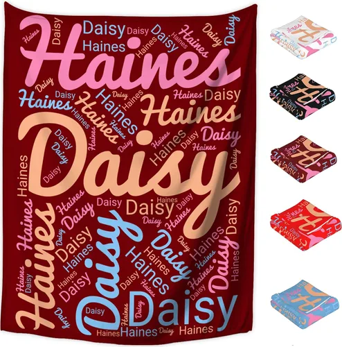 Miniatura 20 de Mantas personalizadas con nombre, mantas de franela personalizadas para bebés, niños y adultos con nombres, regalo de Navidad, cumpleaños, día