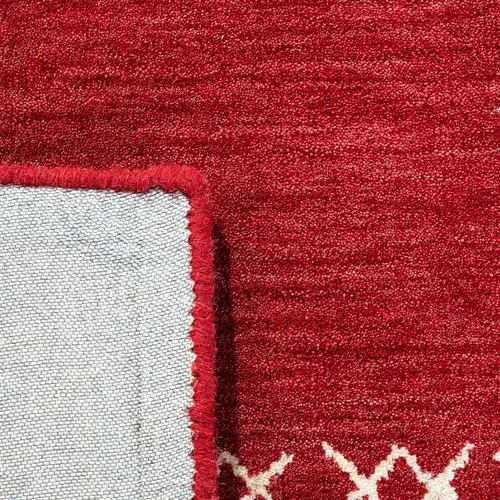 Miniatura 3 de SAFAVIEH Himalaya Collection - Alfombra de pasillo de 2 pies 3 pulgadas x 6 pies, color rojo, hecho a mano, lana tribal bohemia, ideal para zonas