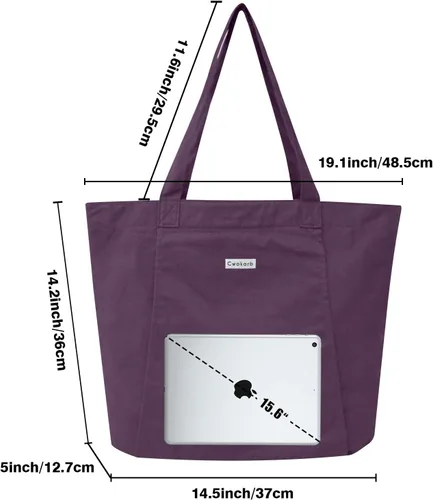 Miniatura 5 de Bolsas de yoga Cwokarb para mujeres con bolsas para esteras de yoga, tote de lona para pilates, bandolera para el hombro, para viajes, oficina