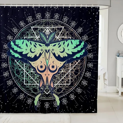 Miniatura 15 de Erosebridal Cortina de Ducha de Dinosaurio de Dibujos Animados 3D para Niños Varones Adultos Baño Selva Dino Tela Cortina de Baño 72" An x 72 L