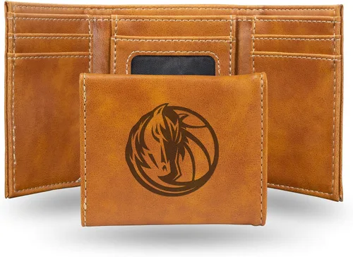 Miniatura 35 de NBA Rico Industries - Billetera triple grabada con láser y tres pliegues, accesorio para hombre Negro