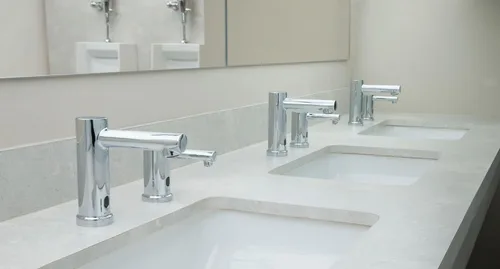 Miniatura 3 de Moen 8559 Align M-Power - Grifo electrónico para lavabo de baño, sin contacto, manos libres, funciona con sensor, cromado Cromo