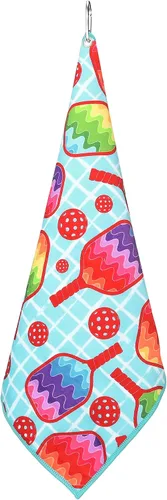 Miniatura 4 de Millie Rose - Toallas de pickleball con estampados de moda, bonitas toallas atléticas de microfibra y algodón de 15 x 17 pulgadas con clip