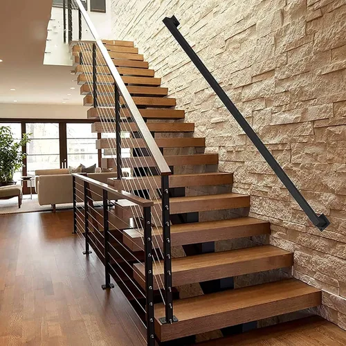 Miniatura 7 de Pasamanos de escaleras 1FT~20F-Kit completo. Pasamanos de escalones para interiores y exteriores, barandilla de tubo cuadrado industrial de metal