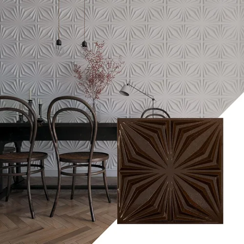 Miniatura 14 de Ekena Millwork WP20X20AHWH 19 5/8 pulgadas de ancho x 19 5/8 pulgadas de alto Asher EnduraWall Decorativo 3D Panel de pared cubre 2.67 pies cuadrados