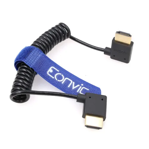 Miniatura 28 de 8K HDMI to Down HDMI High Speed Black Coiled Braided Cable for Sony A7S3 FX3 FX9 Canon C70 Z CAM E2 Camera Atomos Ninja V Shinobi SmallHD Portkeys