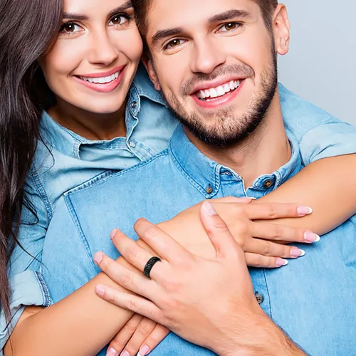 Miniatura 9 de LAOYOU Anillo giratorio para hombre para alivio de la ansiedad 0.315 in de acero inoxidable negro anillo de ansiedad con incrustaciones de cadena