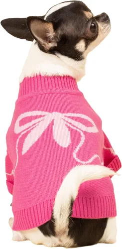 Miniatura 15 de Fitwarm Suéter de plátano para perro, ropa térmica de invierno para perros pequeños, niños y niñas, atuendo para mascotas, marrón, amarillo, XS