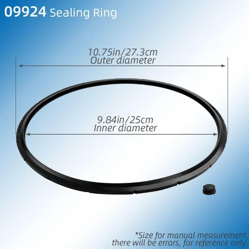 Miniatura 2 de 09924 Anillo de sellado de olla a presión de repuesto para presto Canner, compatible con modelos de presión de 6 y 8 cuartos de galón 0126306