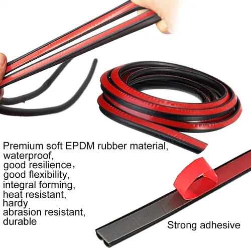 Miniatura 4 de FASTCHE Kit de sellado de puerta de cuerpo completo para Tesla Model Y 2020-2023, adhesivos de goma insonorizados, accesorios exteriores (8 unidades)