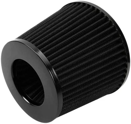 Negro 3" 76mm Filtro de Aire de Alta Flujo con Pinza de Entrada de Aire Frío Limpiador Cono de Reemplazo Filtro de Aire Seco