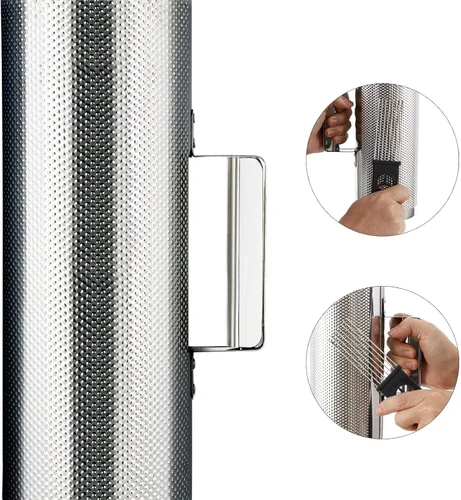 Miniatura 2 de EASTROCK Acero inoxidable Guiro Shaker 12" 4" Instrumento de percusión con raspador, acompañamiento de banda profesional Martillo de arena Guiro