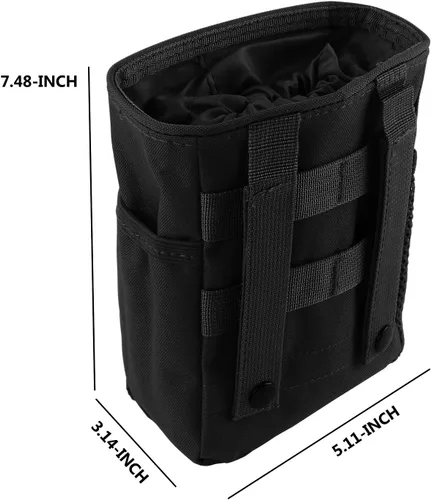 Miniatura 8 de Bolsa de tiza con cordón para escalar en roca con un mosquetón, diferentes bolsillos para escalar bouldering, gimnasia, bolsa de gimnasio, ajuste