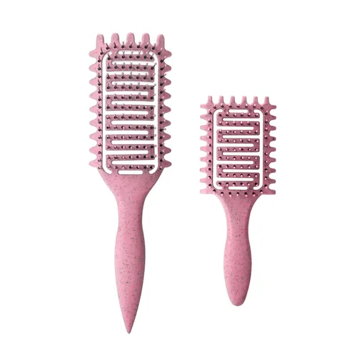 Miniatura 22 de Curl Defining Brush for Curly Hair, Vented Detangling Hair Brush for Wet and Dry Styling, Curved Brush for Shaping and Smoothing Curl Clumps, Beige