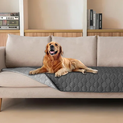 Miniatura 36 de gogobunny Manta 100% Impermeable de Doble Cara para Perros, Cubierta Suave para Cama de Mascotas, Reversible, Protege Muebles, Sillón, Sofá, Coche