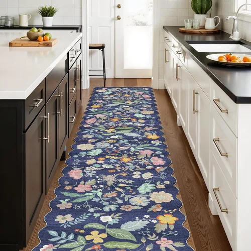 Miniatura 50 de Alfombra lavable para pasillo - 2x7 alfombras de cocina, alfombra para entrada, alfombra vintage, suave, alfombra antideslizante para piso, alfombra
