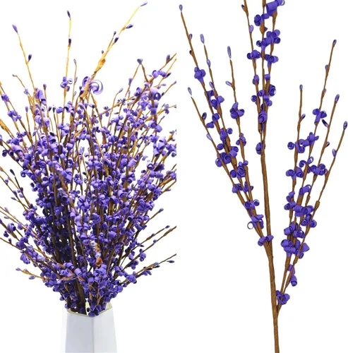 Miniatura 17 de Wootkey 10 Piezas Flores Artificiales de Jazmín de 29.5" de Largo Flores Falsas Ramas Secas para el Día de la Madre Hogar Oficina Bricolaje Arte