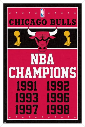 Miniatura 11 de Trends International NBA Chicago Bulls - Póster de pared de Champions 13, 14.725 x 22.375 pulgadas, versión premium sin marco