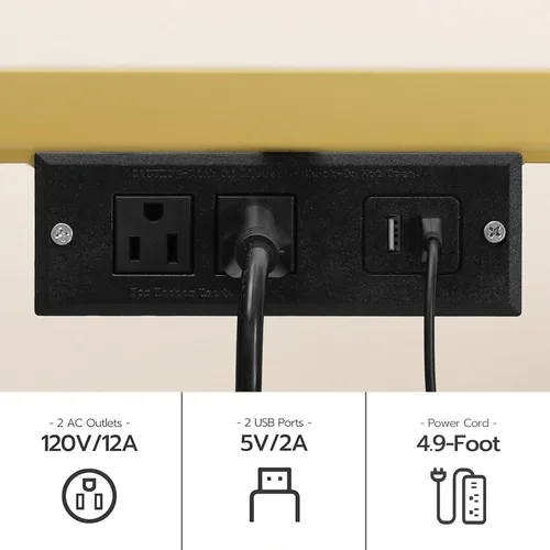 Miniatura 6 de HOOBRO Soporte de TV con luces LED y tomas de corriente para televisores de hasta 65 pulgadas, moderna mesa consola de TV de vidrio templado de 55