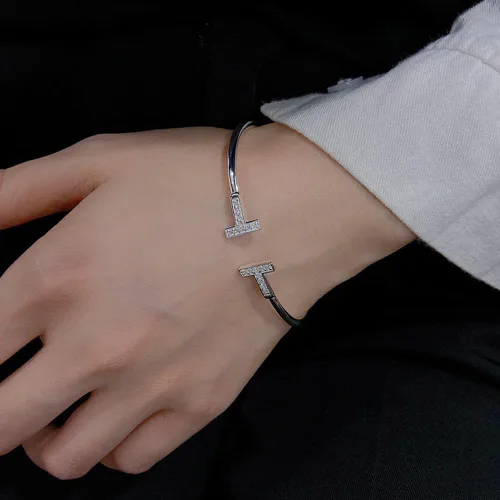 Miniatura 2 de Pulseras de oro y plata para mujer (juego plateado), Plata, Aleación.