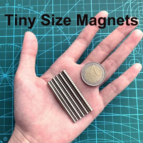 Miniatura 2 de 100 piezas de 0.118 x 0.039 in, 50 piezas de 0.157 x 0.079 in, 50 piezas de 0.197 x 0.079 in (tamaño real) – Paquete combinado de 200 mini imanes