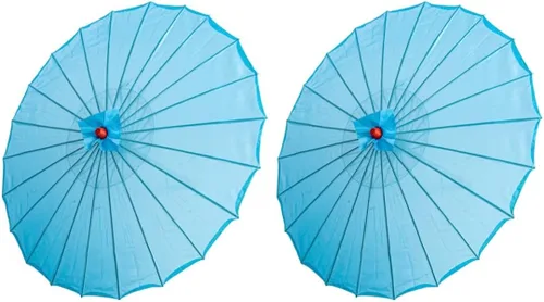 THY COLLECTIBLES Juego de 2 parasoles chinos japoneses de 22 pulgadas para fiestas de boda, fotografía, disfraces, cosplay, decoración y otros