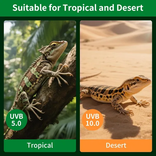 Miniatura 6 de Luz de reptil UVA UVB 23W 5.0, terrario tropical y subtropical lámpara fluorescente compacta, bombilla de reptil UVB para serpientes, camaleones