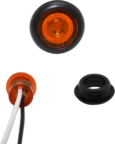 Miniatura 3 de MAXXHAUL 50570 - 10 luces LED de 3/4 pulgadas redondas de espacio libre y marcador lateral ámbar para caravanas de 12 V CC, remolques, caravanas