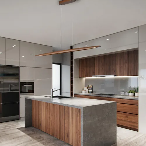 Miniatura 7 de YISDESIGN Lámpara colgante lineal de madera de 51 pulgadas, lámpara moderna para mesa de billar, luces de isla de cocina para comedor, bar, isla