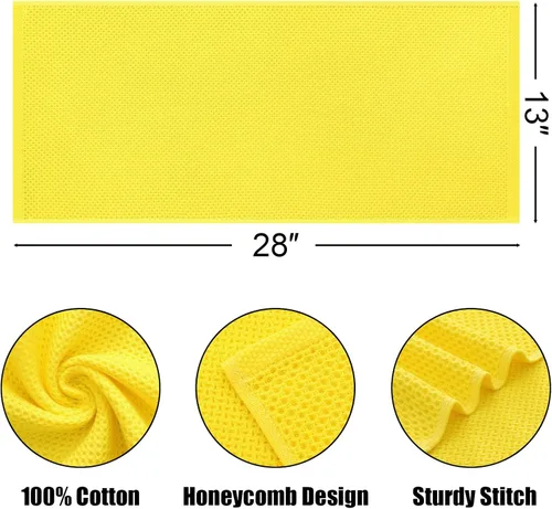 Miniatura 322 de Kitinjoy - Paños de cocina de 100 % algodón, tela de tejido gofrado, paño de limpieza ultrasuave, absorbente y de secado rápido. Beige