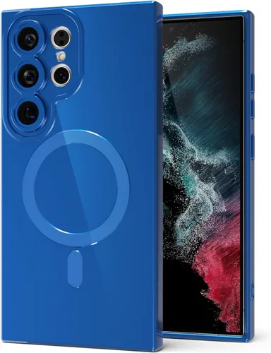 Miniatura 37 de Svanove para Samsung Galaxy S22 Funda de teléfono de silicona magnética, compatible con Magsafe, linda para mujeres, brillante color brillante, gel