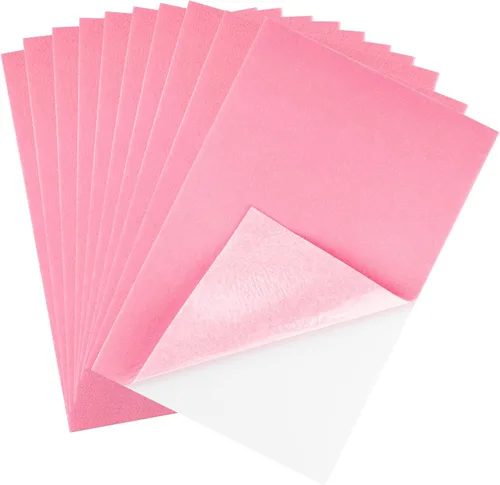 Miniatura 16 de CHRORINE 10 hojas de tela de fieltro negro autoadhesivas de 8 x 12 pulgadas, papel de fieltro para suministros de arte y manualidades.