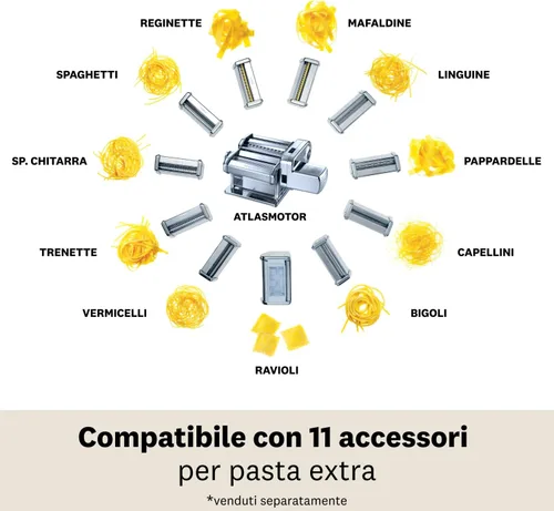 Miniatura 5 de Atlas máquina eléctrica para pastas, Plateado