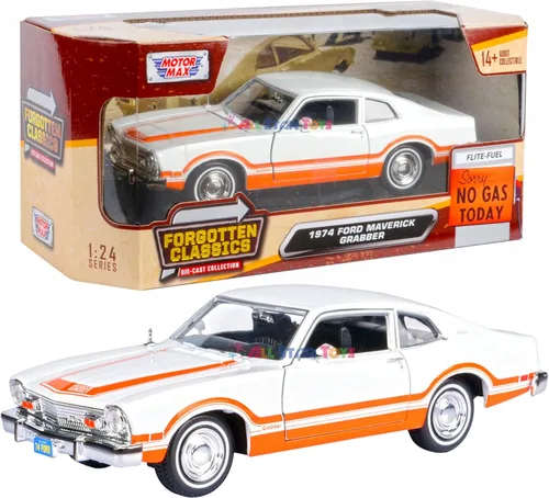 Miniatura 11 de 1974 Maverick GRABBER Green 1/24 MODELO COCHE DE MODELO DE MODELO por Motormax Forgotten Classics Series 73332 79043 Verde