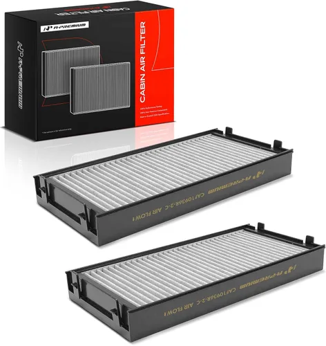 Miniatura 9 de A-Premium Filtro de aire de cabina de 2 piezas con carbón activado compatible con BMW X5 2007-2019, X6 2008-2019, repuesto # 64116945594, 64119248294